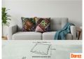 Multicolor Patchwork Cushion Cover Set of 2 – Sofa & Living Room Decor Pillow Case. 