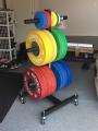 Bumper Plates Stacker with wheels. 