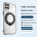Relaxtoo For Samsung Galaxy A12 and Samsung Galaxy M12 High Transparency Magsafe Plating Rotation Bracket Cover For SamsungA12 GalaxyA12 SamsungM12 GalaxyM12 Ring Stand Ultra Thin Drop Proof Case. 