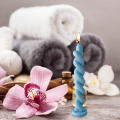 Twist Candle Mold Spiral Taper Candle Mold 3D Twisted Long Taper Candlestick Silicone Mold, Pillar Candle Making Mold, Aromatherapy Epoxy Resin Mold Artificial Flower. 