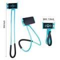Lazy Bendable Flexible Hang Neck Phone Holder 360 Degree Rotation Mobile Stand - Sky Blue. 
