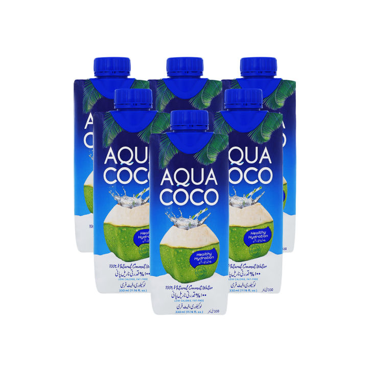 Aqua Coco 100% Natural Coconut Water (6pcs of 330ml)