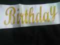 1 pcs 60 Inch Long Sash Happy Birthday Ribbon High quality satin ribbon happy birthday slash for party decoration Wear for Boys and Girls Banner. 