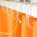 12pcs/ Set Twistable Transparent C-shaped Shower Curtain Hook Bathroom Hanging Ring. 