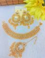 Jewellery New collection Jewellery Set for girls Latest Design Necklace,Earrings,Mathapati - Golden Artical 657368. 