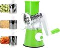 New Original Multifunctional Kitchen Gadgets Cutting Machine, 3 in1 Slicer, Manual Vegetable Cutter Slicer Round, Grater, kadokash, Table top Drum grater Chopper Blades. 