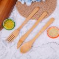 【NEW】 1 Set Bamboo Travel Cutlery Set Fork Knife Spoon Reusable Kitchen Tools Eco-Friendly Wood Bamboo Wooden Cutlery. 