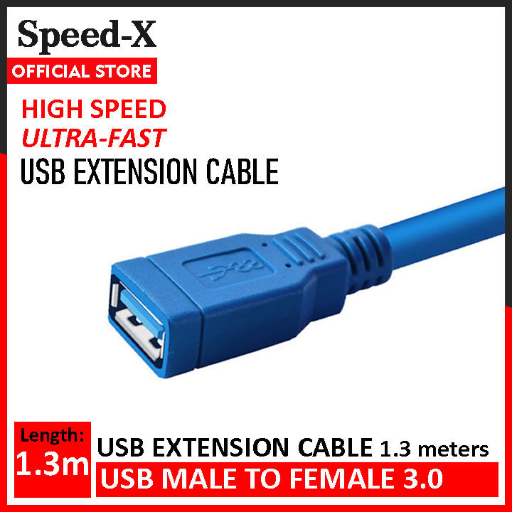 SpeedX%20Usb%20Extension%20Cable%20-1.3%20meters%20-%203.0%20High%20Speed%20-%20Male%20To%20Female%20USB%20Extension%20Cable%20-%20Image%203