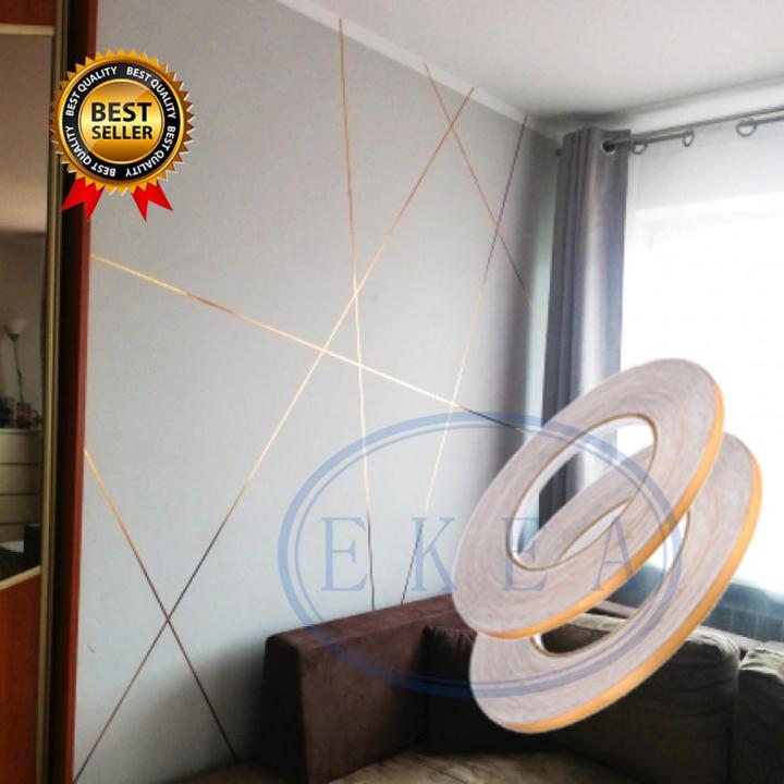 Diy copper gold silver foil strip dwaterproof water home decoration gap sealing foil tape sticker wall seam floor sticker
