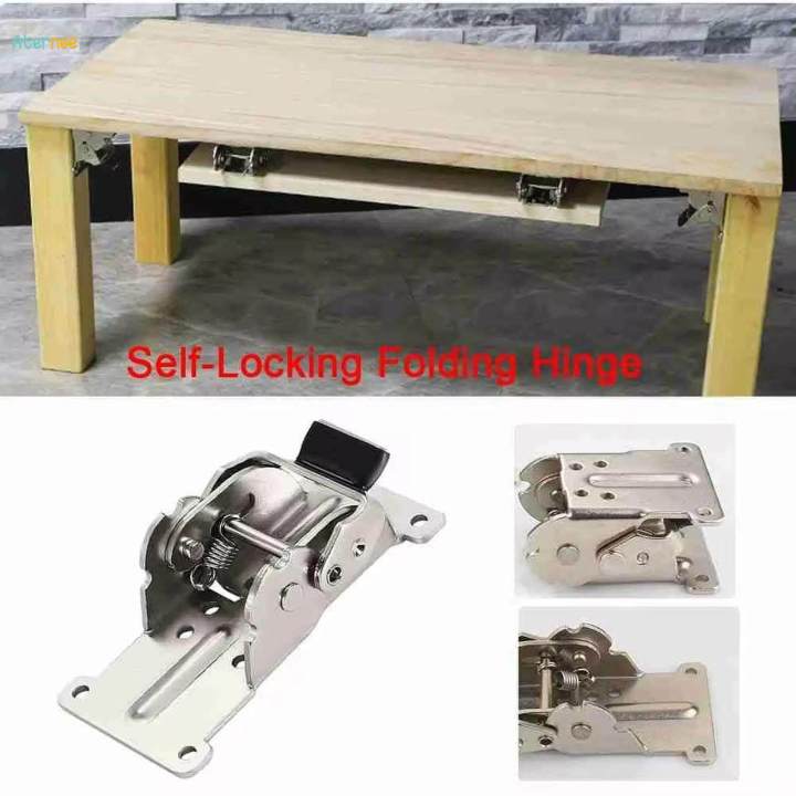 Self Locking Hinge 0/90/180 Degrees Hardware Parts Heavy Duty Folding Table Legs Bracket for Tables