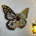 Evento Decorative Premium Acrylic Mirror Wall Shelves Leaf and Butterfly 3d Wall Shelf Sets Light Big Size | Decor Art Candlestick Design Candle Stand | Decoration For Home Decor Living Bed Room And Offices Furniture | Gifts Piece Item. 