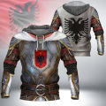 Newest Fashion 3D Printed Albania Armor Hoodie Hooded Sweatshirts For WomenMen Streetwear Cosplay Unisex High Quality Tops Hoody. 