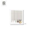 NW CRAFTS Wooden Wall Hanging Dressing Mirror Wash Basin Mirror Frame Bathroom Mirror Frame with Shelf for Living Room Bedroom Wall Decoration. 