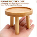 Wooden Plant Stand Flower Pot Base Holder Round for Indoor Outdoor. 
