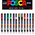 1pc Uni Poscas Plumones Colores Acrylic Marker Pen PC-3M 0.9mm-1.3mm POP Poster Advertising Mark Graffiti Pen Paint Art Supplies. 