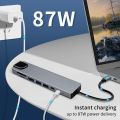 8 IN1 MULTI-PORT TYPE C TO USB C 4K HDMI ADAPTER USB 3.0 - 8 in 1 usb hub - Type c to 8 in 1 hub - Type c to different hubs - Type c to hubs. 