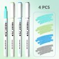 Sweet Journal 4PCS Shiny Pen Glitter Highlighters Planner Journaling Fluorescent Highlighter Sparkling Note-taking Highlighters Soft Color. 
