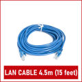 SpeedX LAN Cable 4.5 meters (15 feet) Cat 6 Ethernet Cable FIXED CONNECTOR Internet Wire. 