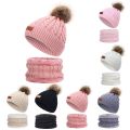 Baby Hat Scarf Suit New Autumn Winter Knitteed Kids Hat Scarf Set Cotton Girls And Boys Hats Neck Children Scarf 2-8 years Kits. 