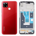 Realme C12 Middle Frame Housing With Side Button and Camera Lens Complete Body Casing Replacement For C12 - Red. 