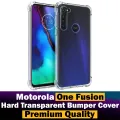 Motorola One Fusion Back Cover Transparent Extra Bumper Anti Shock Hard Crystal Clear Case For Motorola One Fusion. 