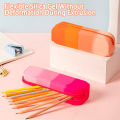 Pencil Case Waterproof Creative Students Rectangular Silicone Pen Bag. 