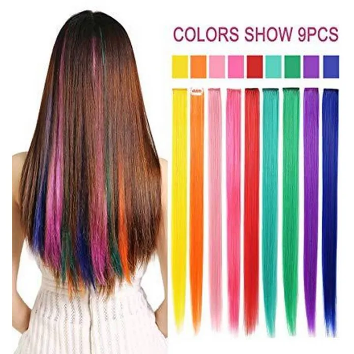 Multi%20Color%20Hair%20Extensions%20Pack%20of%209%20-%20Image%202