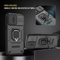 For iPhone 15 Pro Max 5G Iron Man Sliding Window Stand Phone Case for Apple iPhone 15pro Max 6.7 inch Full Package Lens Protection Anti-Drop Magnetic Case. 