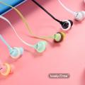 Q17 Creative Donut Holder In-Ear Headphones Cute Cartoon Donut Voice Headphones. 