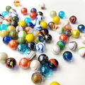 Beautiful Multicolor Hockey Marble glass Balls - Pack of 100 Crystal Balls (Bante) (kanche) (Glass Balls). 