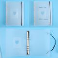 【NEW】 Transparent A5 Frosted Binder Shell For 6-Ring Notebook Binders Files Reports Storage Organizer Clear Loose Leaf Pouch. 