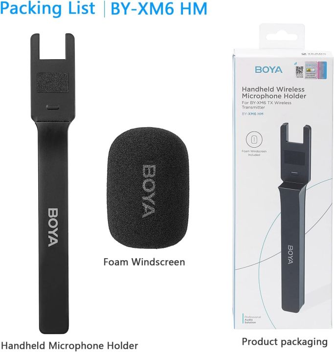 BOYA 3 Years Warranty - BY-XM6 HM Wireless Microphone Handheld Holder for BY-XM6 V1 V2 V10 V20