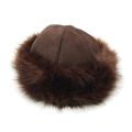 Warm Thick Cap Women Hat Beanie Mongolian Men Winter Faux Fur Suede Fluffy Snow Cap. 