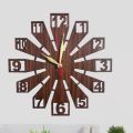 3d Wooden Wall Clock for Home and Offices, 3D Design Dark brown And Black wooden 3d laser cut wall clock (12x12 inch). 