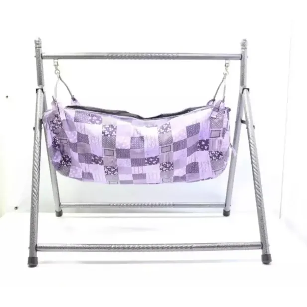 Metal Cradle New Born Baby Heavy Gauge Swing Cradle with Cloth baby cradle swing of metal kid metal frame swing jhoola Foldable Jhulangi With Cloth Daraz.pk