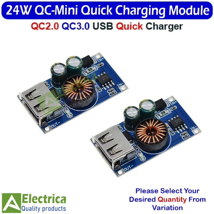 QC2.0 QC3.0 24W 3.4A Fast Mobile Phone Charging Module 12V 24V To 5v ...
