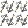 100Pcs Drywall Anchor Kit Drywall and Hollow-Wall Anchor Assortment Kit Wall Anchor Hooks, and Hollow-Door Toggle Anchor. 