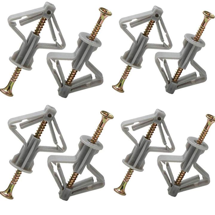 100Pcs Drywall Anchor Kit Drywall and Hollow-Wall Anchor Assortment Kit Wall Anchor Hooks, and Hollow-Door Toggle Anchor