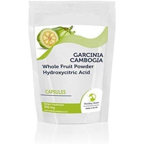 Garcinia Cambogia Whole Fruit Powder 500mg 30 Capsules Health Food Supplements Nutrition Hydroxycitric Acid HCA Malabar Tamarind HEALTHY MOOD