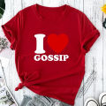 T shirt for women I love gossip graphic T-shirts funny letter print tops fashion Kawaii girl clothing casual o-neck short sleeve. 