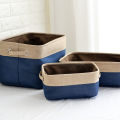 Nordic linen storage basket desktop sundries storage box cosmetics snack basket remote control storage WF1020. 