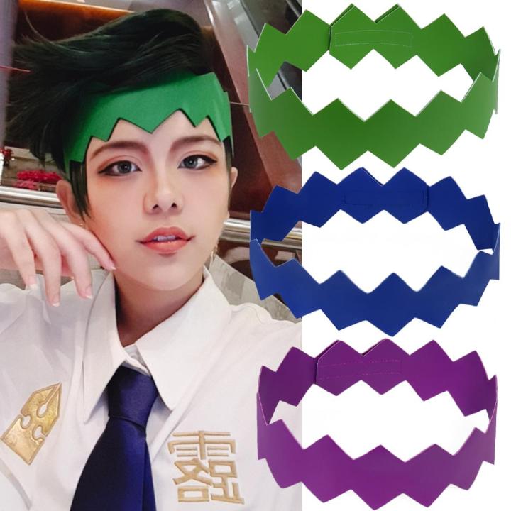 Anime Jojo Bizarre Adventure Headband Cosplay Rohan Kishibe Headwear Party Costume Hair Band Props