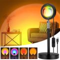 ufo sunset lamp USB Sunset Projector Led Night Light Sun Projection Desk Lamp Table Lamp for Bedroom Bar Wall Decoration Lighting By E Light Remote Control Sunset Projection Lamp. 