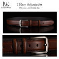 LouisWill Men’s Belt Genuine Leather Belt For Jeans Men Fashion Design Belt Pin Buckle With Leather Strap 120cm Adjustable Length Belt Business Dress Male Belt. 