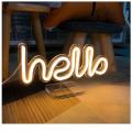 Neon light l LED Mini Neon Lamp l Hello Neon Sign l Home Living Bedroom Children's Room l  Decoration Office Desk Small Light Wall Decor. 