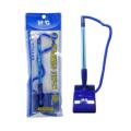 Stick On Front Counter Reception Desk Office Blue Gel Pen - 2 Meter Flexible Coil Cord Base. 