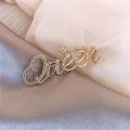 Fashion Queen Brooch For Women Luxury Zircon Crystal Clothing Accessories Jewelry Wholesale. 