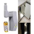 Cabinet Wardrobe Light Smart LED Hinge Sensor 3 led light with Battery. 