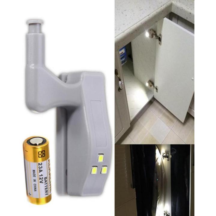 Cabinet Wardrobe Light Smart LED Hinge Sensor 3 led light with Battery