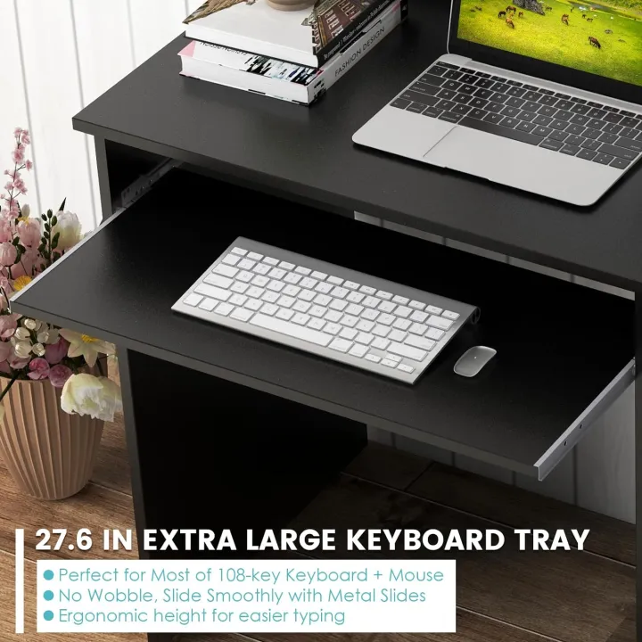 Computer Desk Pakistan Computer Desk with Monitor Stand, Home PC Office Desk with Keyboard ...